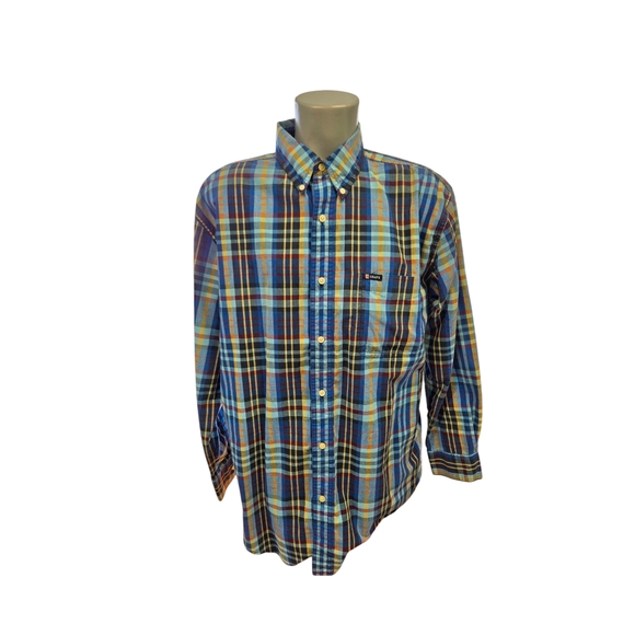 Chaps Men's Multicolor Plaid Button Front Shirt - Picture 1 of 10